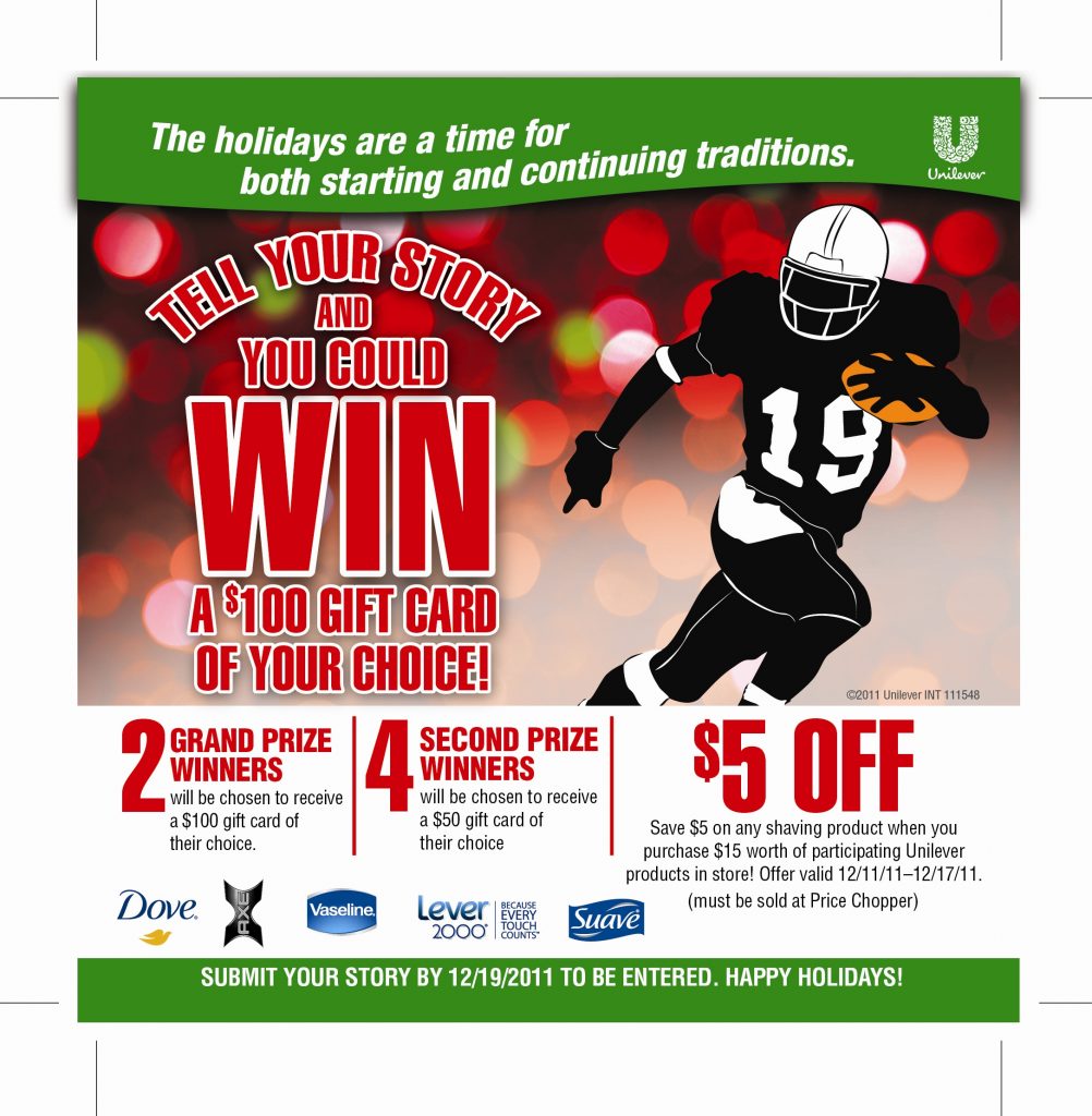 Price Chopper and Unilever Holiday Traditions Contest! Price Chopper