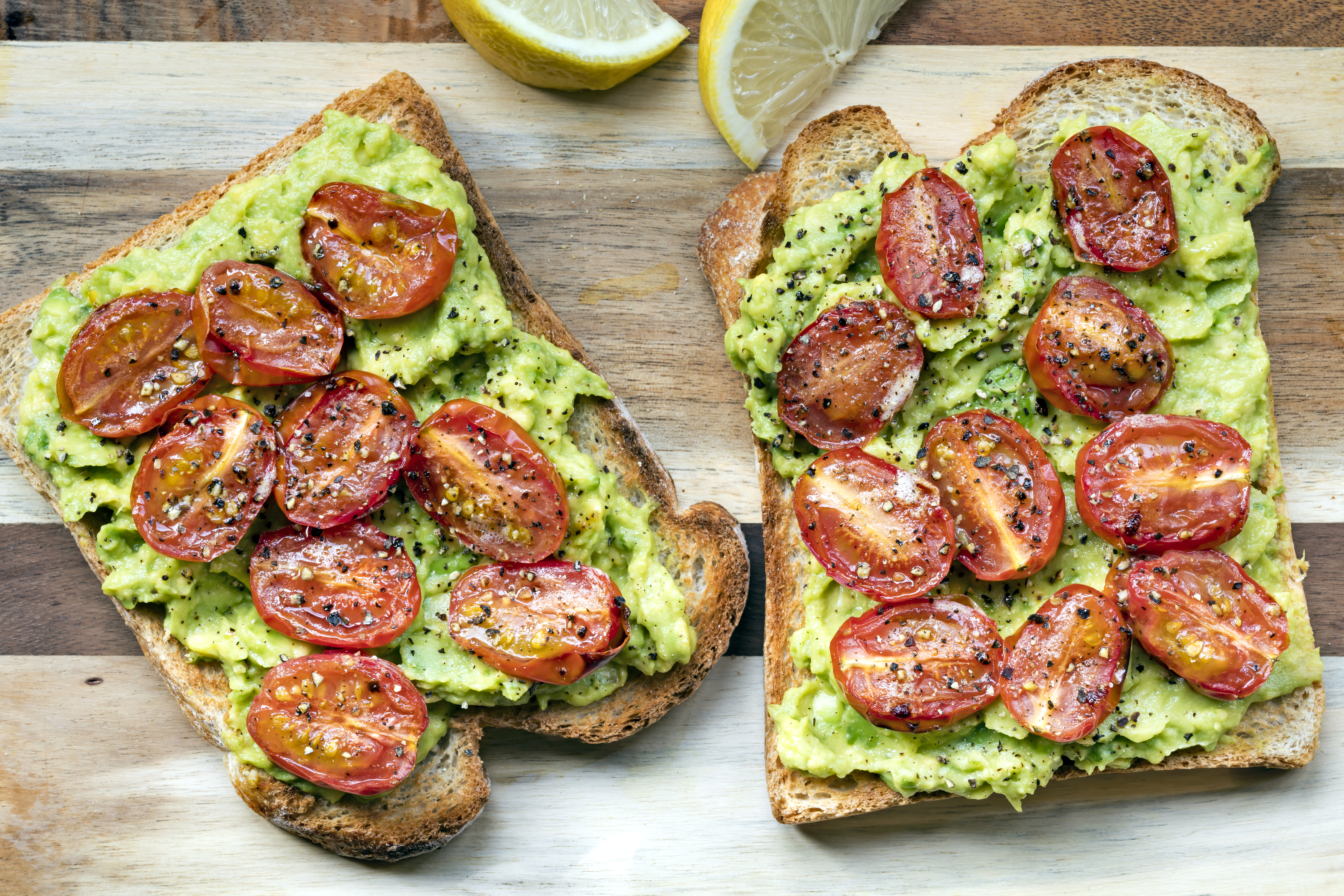 Avocado Toast with Roasted Cherry Tomatoes
