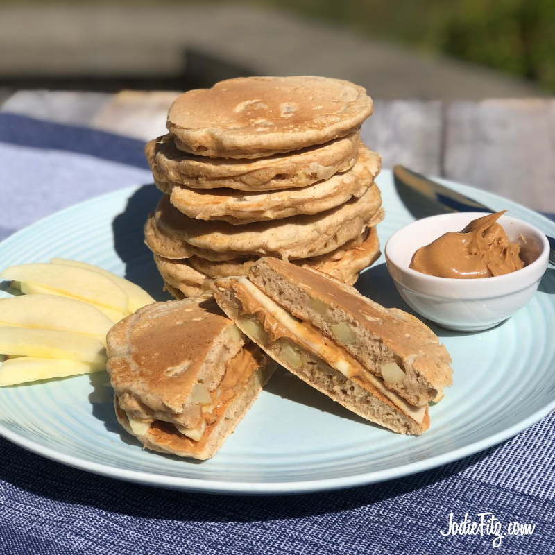 Apple Pancake Sandwich with Logo