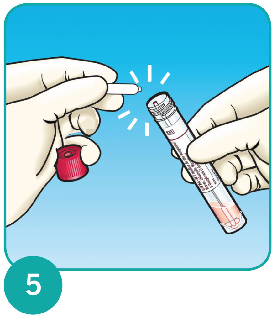 Step 5. Break swab.