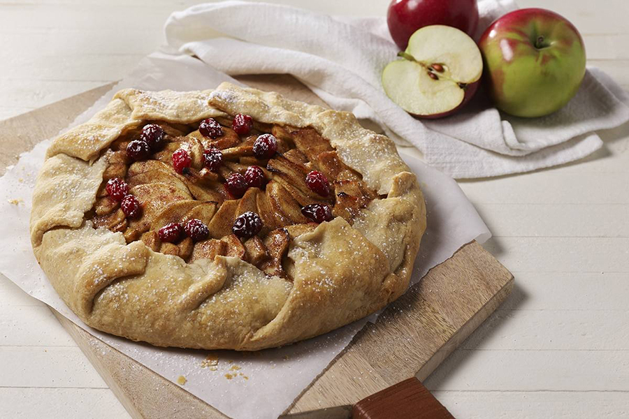 apple cranbrry crostata