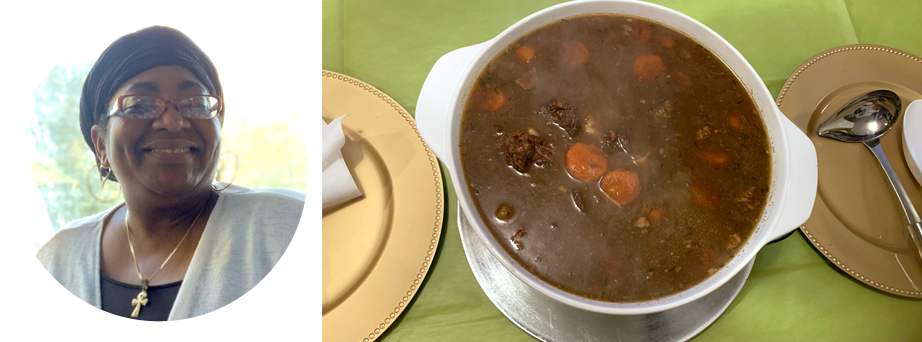 Sharon and soup
