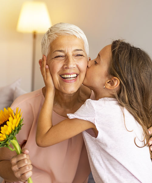 Grandma and grandaughter