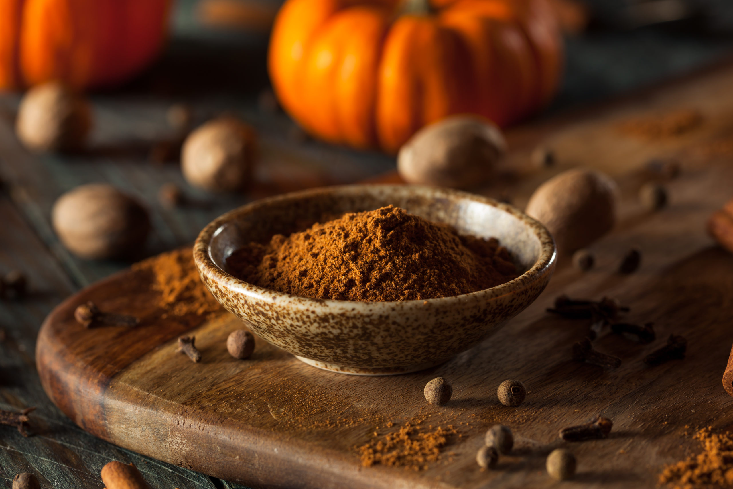 Organic Raw Pumpkin Spice with Cinnamon Allspice Nutmeg and Ginger