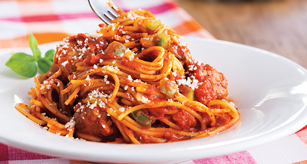 Slow Cooker Spaghetti with Italian Sausage