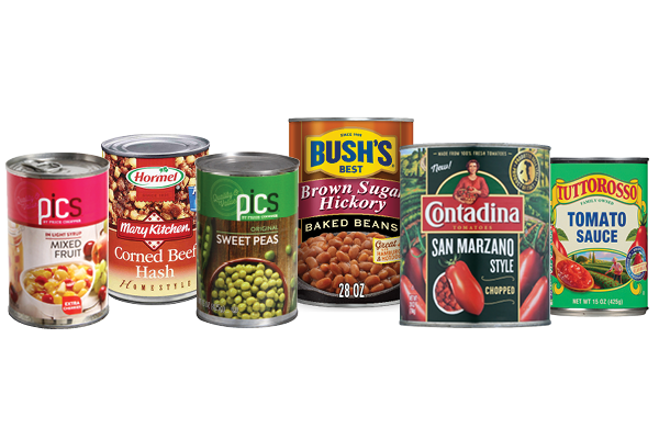 ) Discounted canned goods promotion