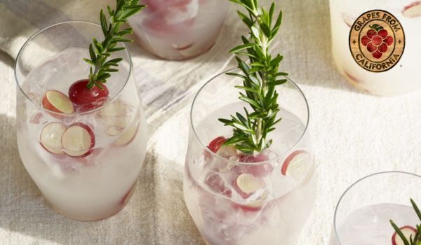 Grape and Rosemary Spritzers