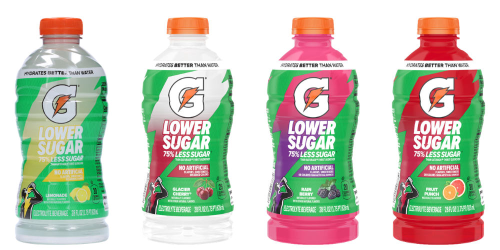 New Low Sugar Gatorades, available at Market 32 and Price Chopper Supermarkets