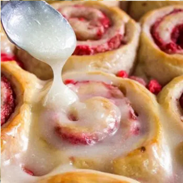 Raspberry Lemon Cinnamon Rolls