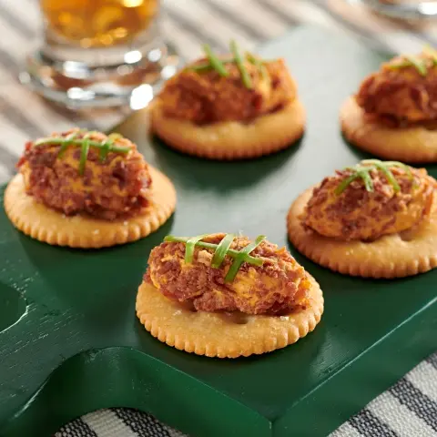 Bacon and Cheese Football Bites with Ritz