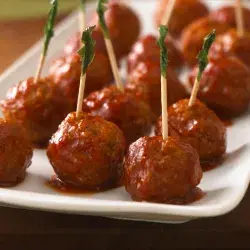 Sweet and Savory Saucy Meatballs with Manwich